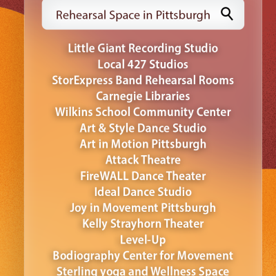 Rehearsal Spaces in Pittsburgh