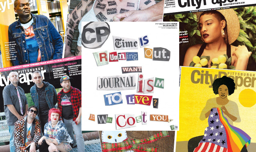 A collage of Pittsburgh City Paper covers