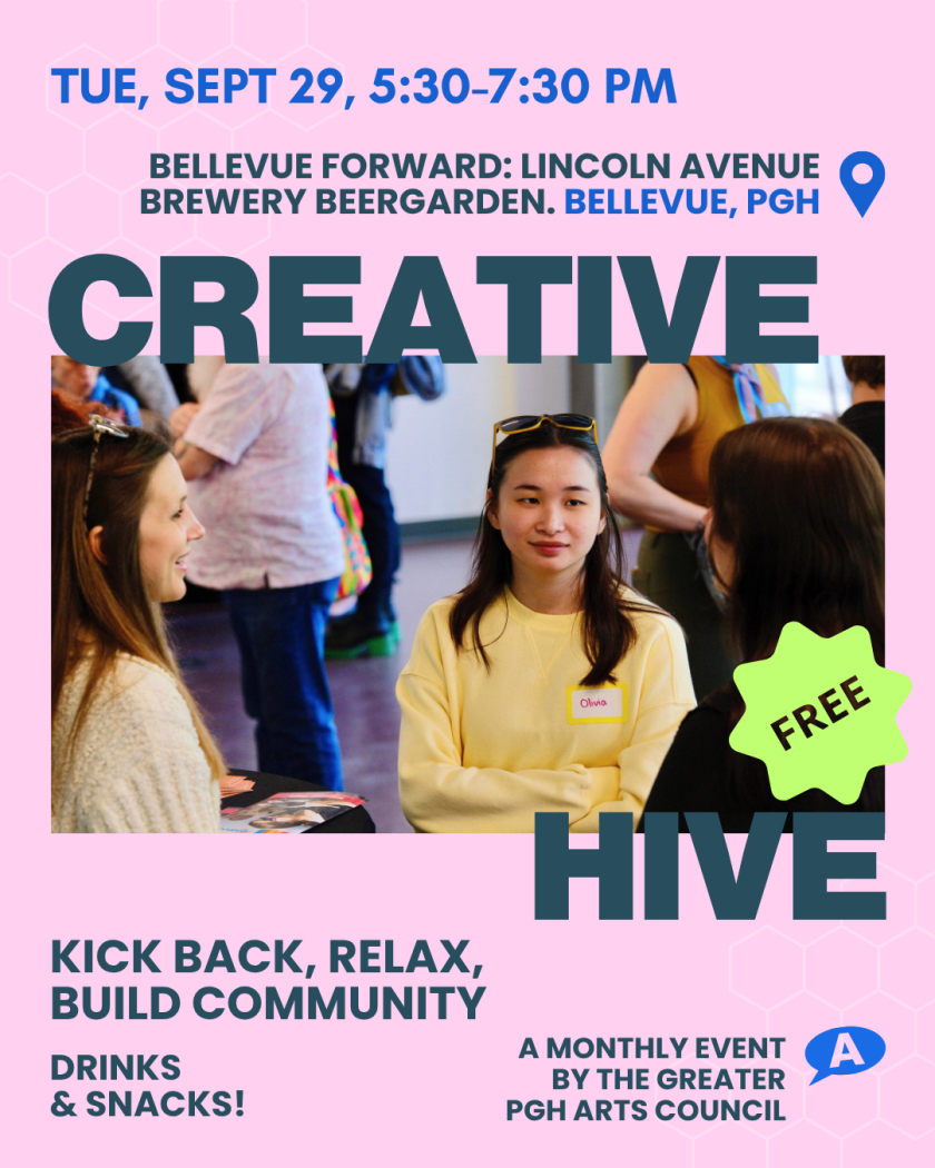 Creative Hive September 29 from 5:30-7:30 at Lincoln Avenue Brewery in Bellevue